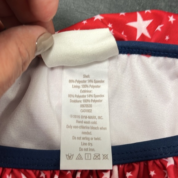 Crazy 8 Girls Two Piece Bikini Bathing Suit red white & blue stars 18-24m - Picture 5 of 6